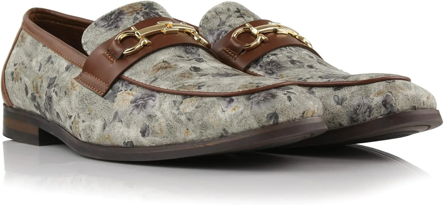 Ferro Aldo Demitri MFA19683 Classic Moc-Toe Penny Loafers with Decorative Buckle