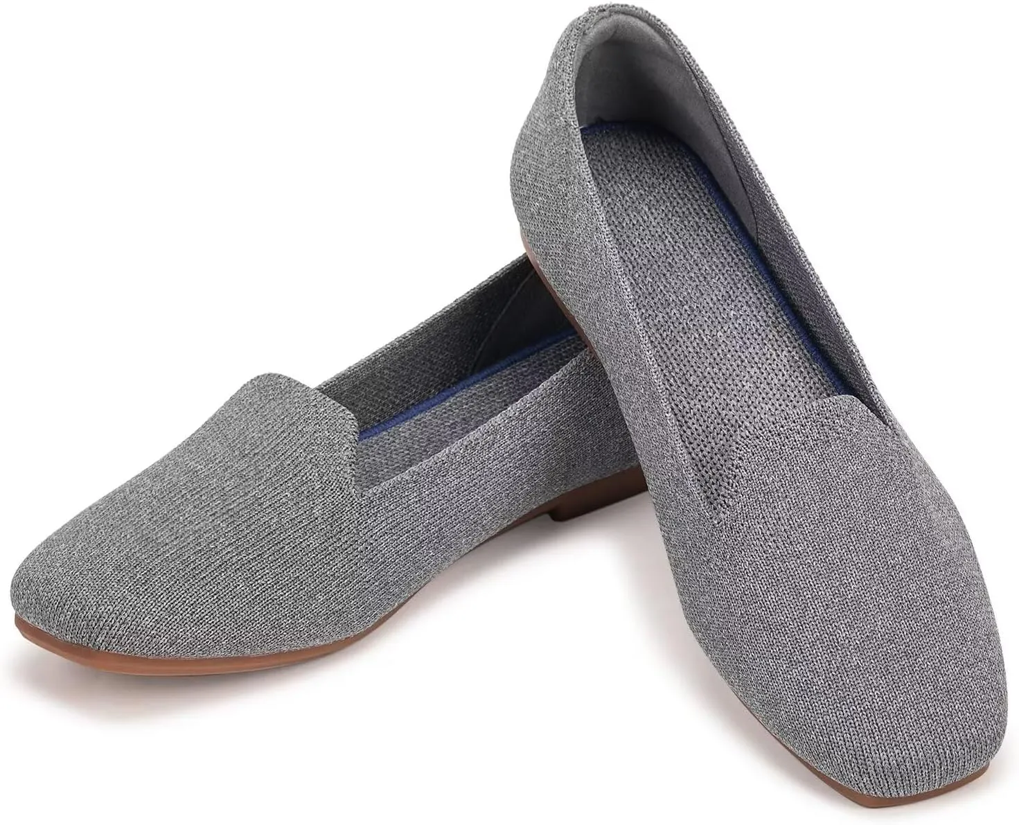 Frank Mully Women's Loafer Flats Square Toe Comfortable Office Work Shoes, Cute Penny Loafer Slip On Walking Driving Shoes