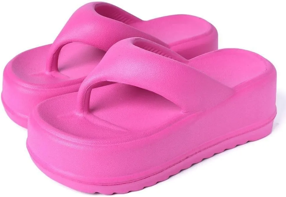 Geerta Cloud Slides for Women with Platform Pillow Trendy Thick Soles Cushioned for Summer Outdoor Sandals Slipper Shower House Home