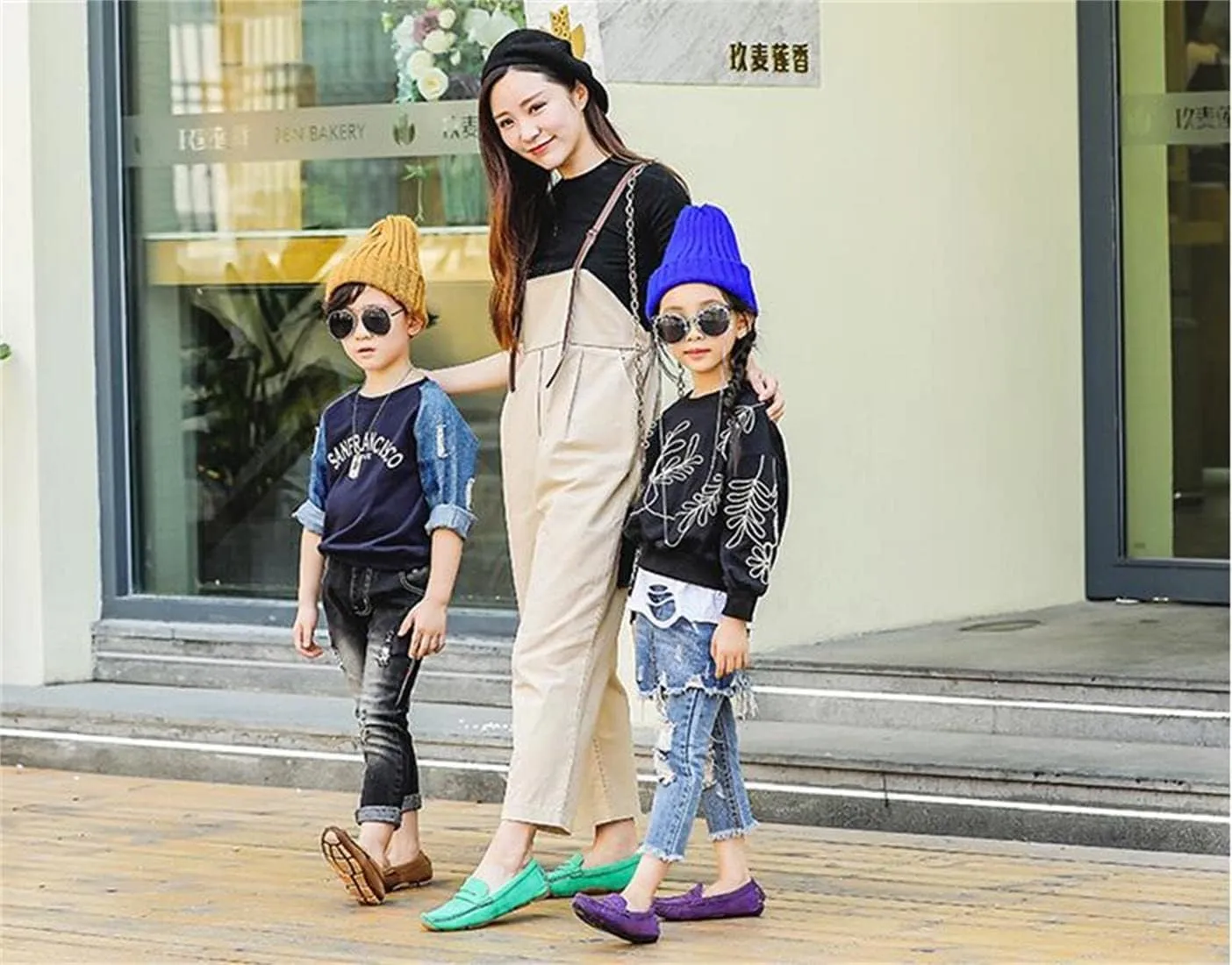 Girls Boys Suede Leather Slip-on Loafers Comfort Moccasin Casual Boat Shoes Uniform Dress Shoes