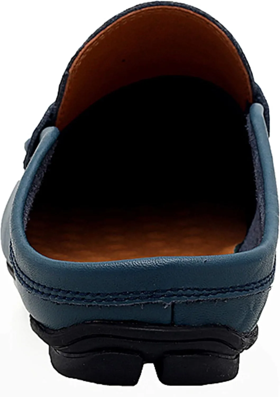 Go Tour Mens Mules Clog Slippers Breathable Punching Leather Slip on Shoes Casual Loafers