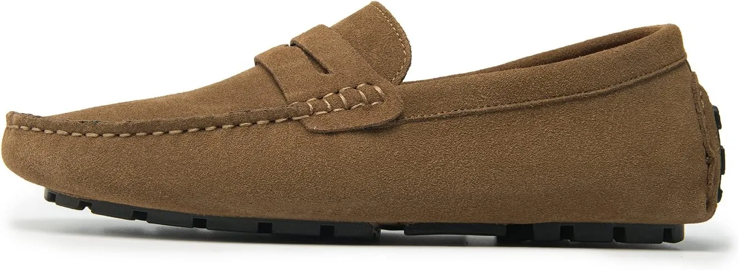 Go Tour Men's Penny Loafers Moccasin Driving Shoes Slip On Flats Boat Shoes