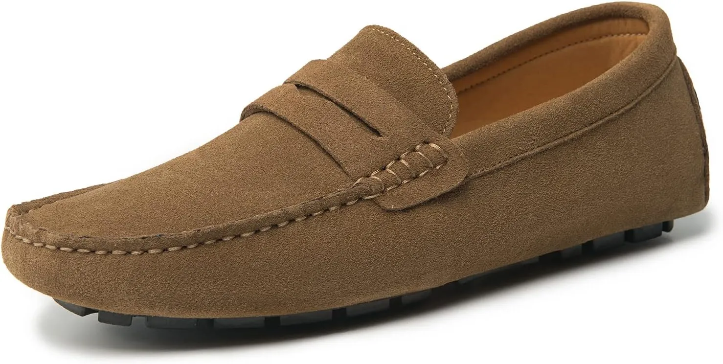 Go Tour Men's Penny Loafers Moccasin Driving Shoes Slip On Flats Boat Shoes