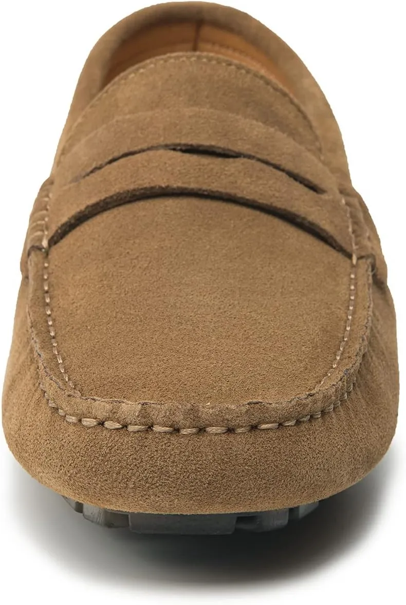 Go Tour Men's Penny Loafers Moccasin Driving Shoes Slip On Flats Boat Shoes