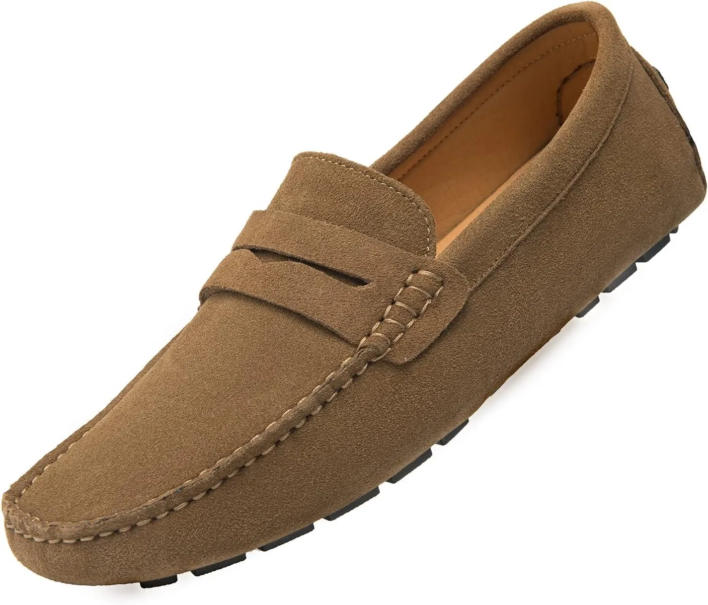 Go Tour Men's Penny Loafers Moccasin Driving Shoes Slip On Flats Boat Shoes