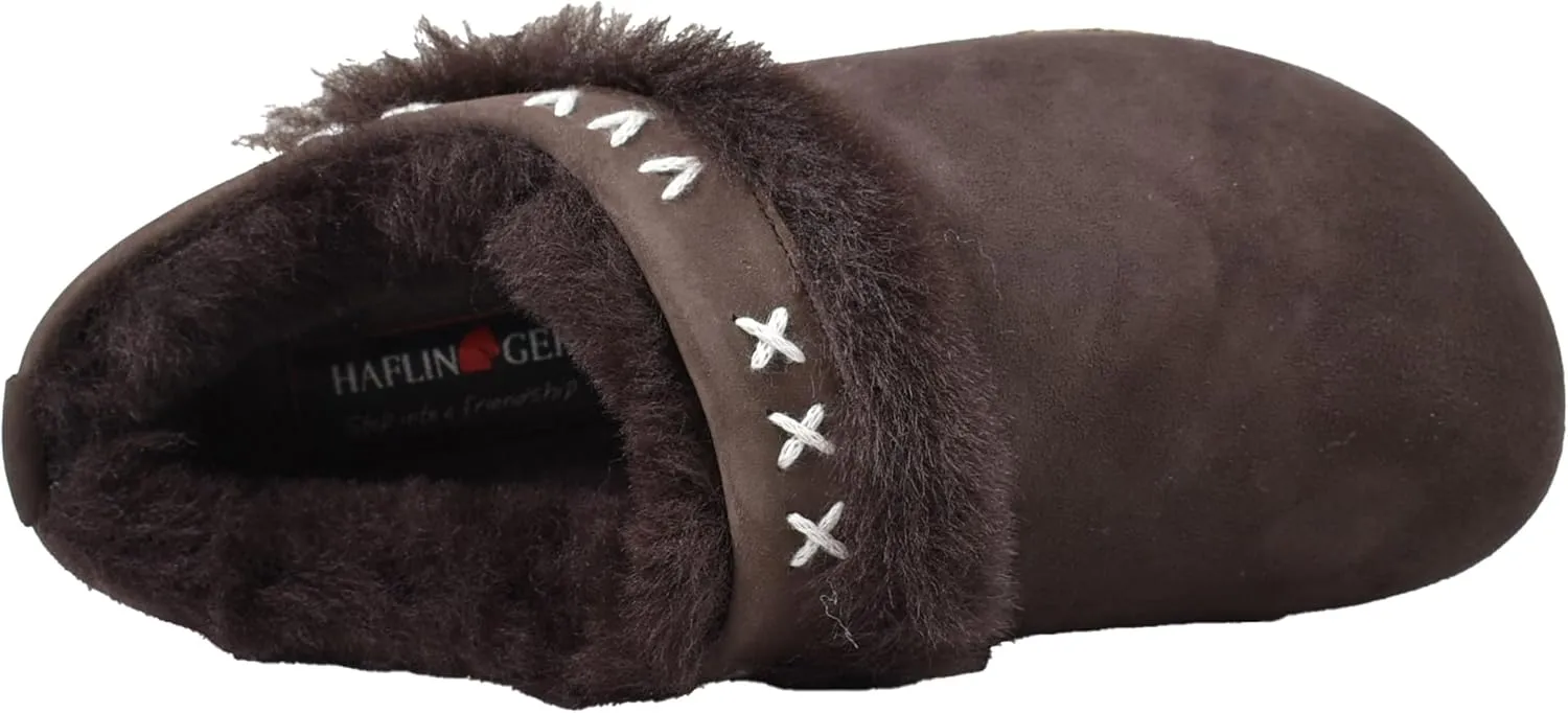 HAFLINGER Men's Shetland Lambskin Indoor/Outdoor Clogs Shoes