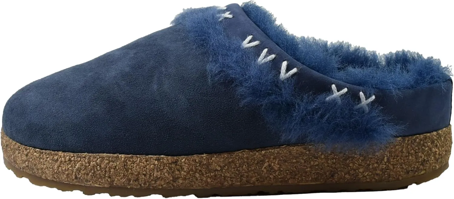 HAFLINGER Men's Shetland Lambskin Indoor/Outdoor Clogs Shoes