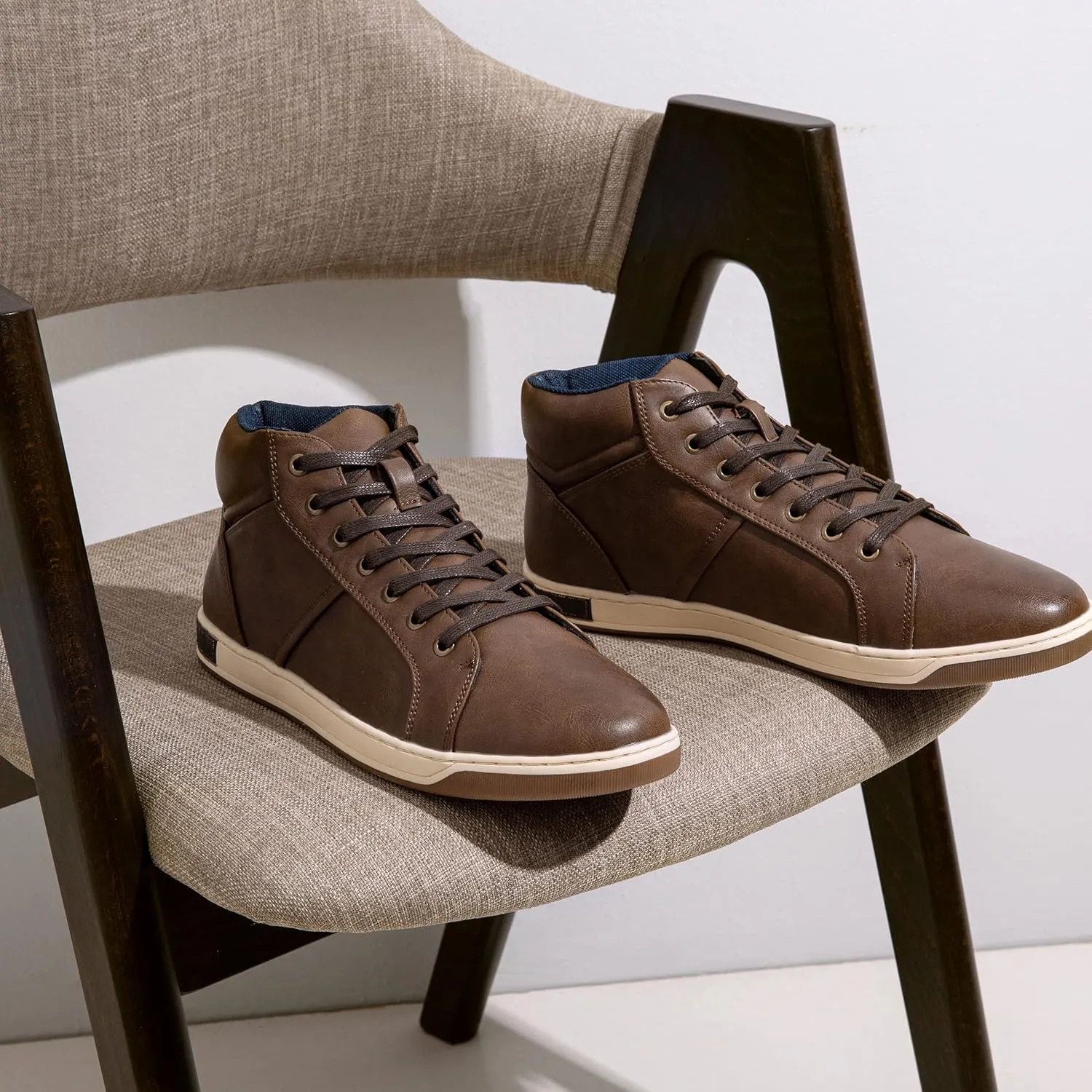 Jousen Men's Casual Shoes High Top Fashion Sneaker Lightweight Men Boots Shoes