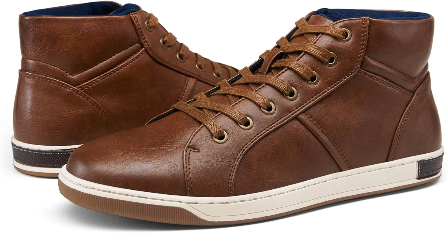 Jousen Men's Casual Shoes High Top Fashion Sneaker Lightweight Men Boots Shoes