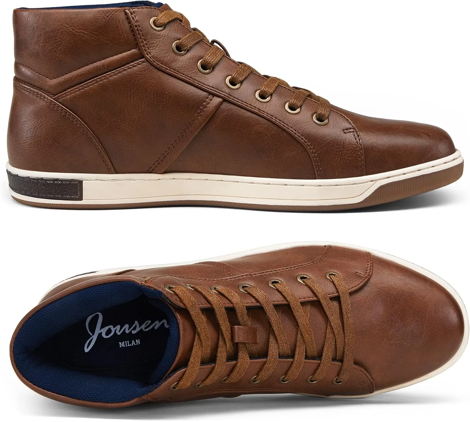 Jousen Men's Casual Shoes High Top Fashion Sneaker Lightweight Men Boots Shoes