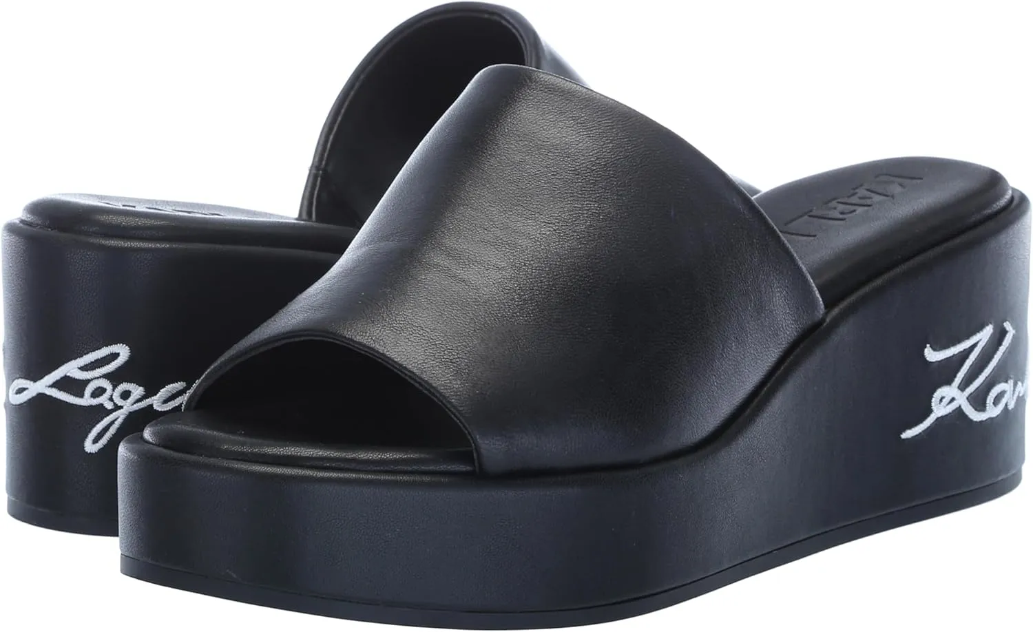 KARL LAGERFELD womens Calvina Espadrille Wedge Sandal