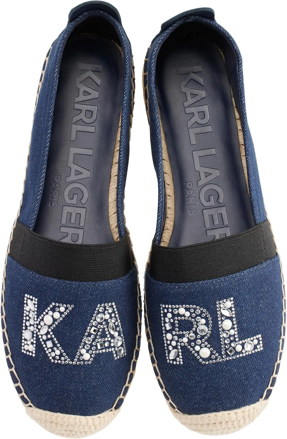 KARL LAGERFELD Women's Cushioned Insole Everyday Manika-Flat Espadrille Platform