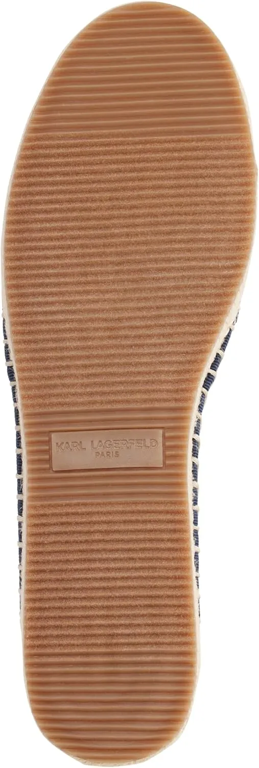 KARL LAGERFELD Women's Cushioned Insole Everyday Manika-Flat Espadrille Platform