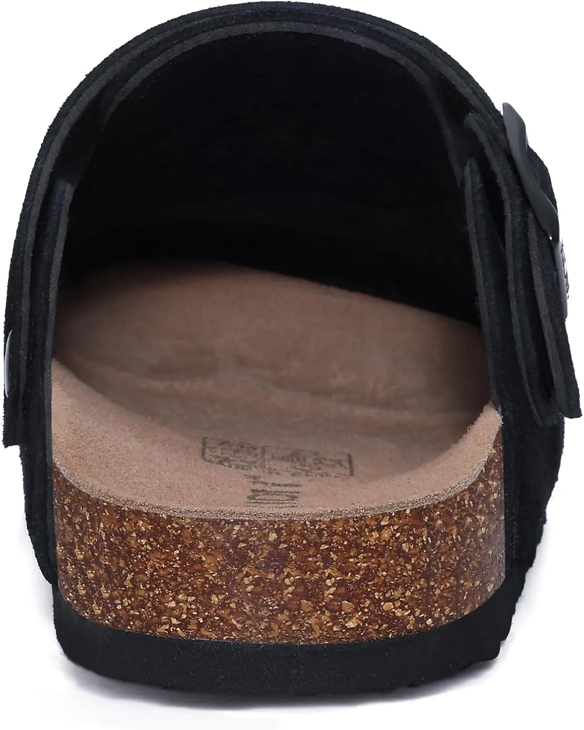 KIDMI Women's Suede Clogs with Adjustable Strap Cork Footbed Leather Mules Slip on Potato Shoes