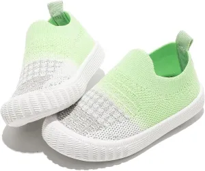 kkdom Baby First-Walking Shoes Boys Girls Sneaker Kids Lightweight Breathable Slip On Running Shoes