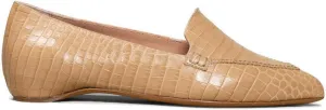 LEHOOR Women Casual Pointed Toe Loafer Flats Shoes Slip On Suede Penny Loafers Flat Heel Closed Pointy Toe Driver Coach Office Loafers Crocodile Snakeskin Flats Dressy Comfort Fall Retro 4-11 M US
