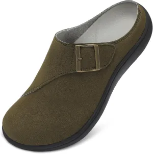 LeIsfIt Womens Wide Clogs Adjustable Diabetic Mules Slip on Clog Slippers for Swollen Edema Feet Wide Width Mules Potato Shoes