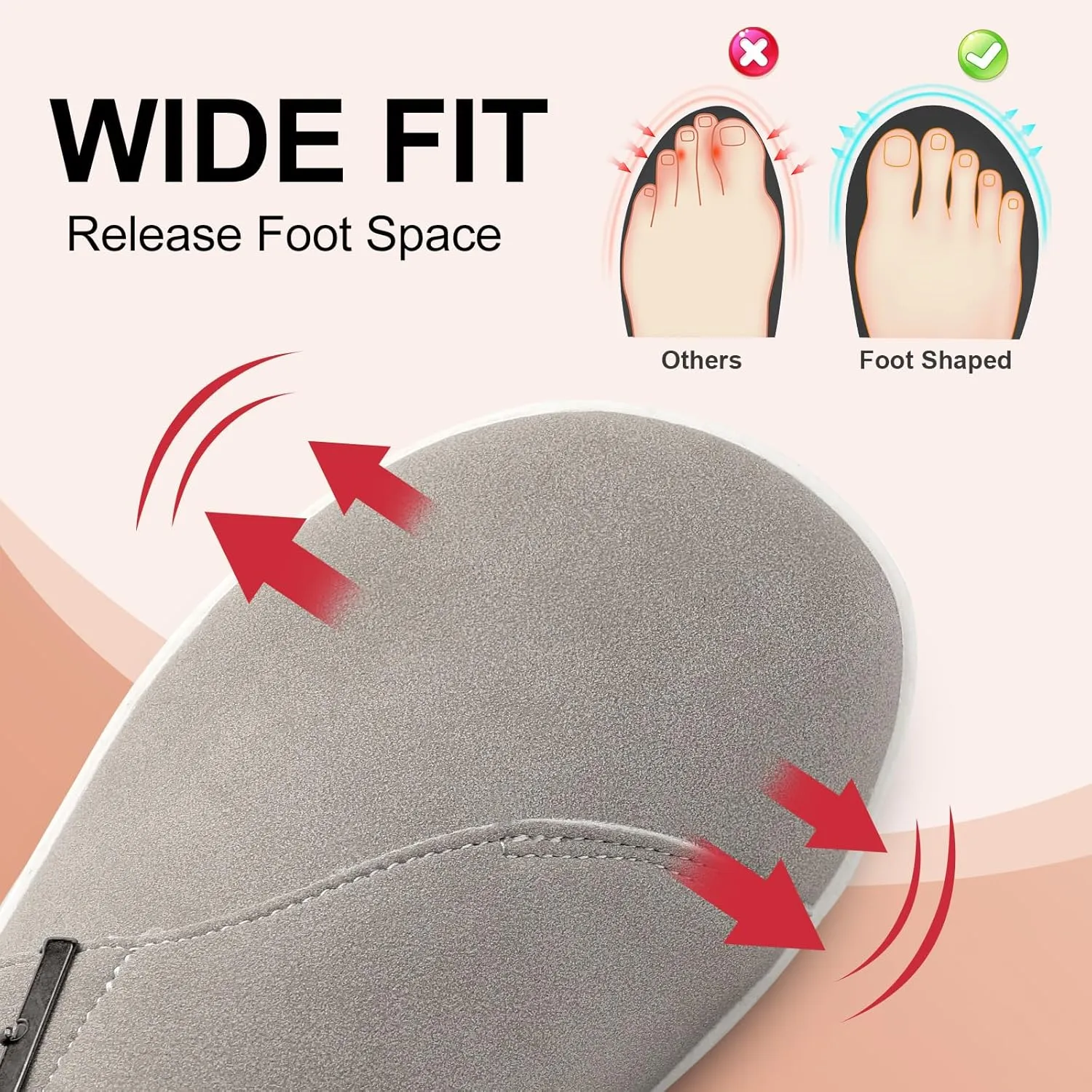 LeIsfIt Womens Wide Clogs Adjustable Diabetic Mules Slip on Clog Slippers for Swollen Edema Feet Wide Width Mules Potato Shoes
