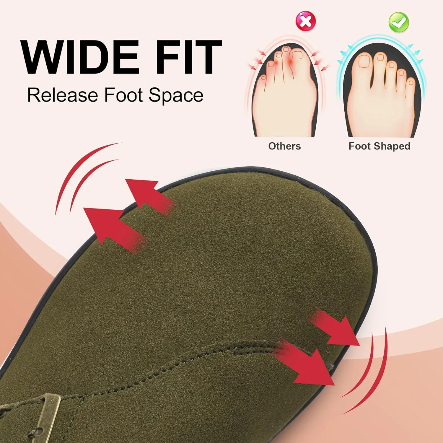 LeIsfIt Womens Wide Clogs Adjustable Diabetic Mules Slip on Clog Slippers for Swollen Edema Feet Wide Width Mules Potato Shoes