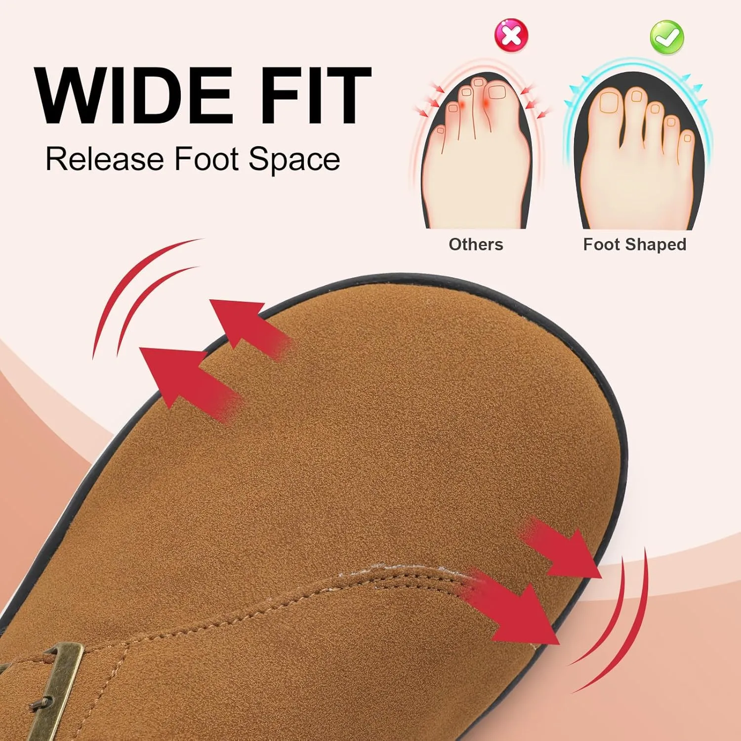 LeIsfIt Womens Wide Clogs Adjustable Diabetic Mules Slip on Clog Slippers for Swollen Edema Feet Wide Width Mules Potato Shoes