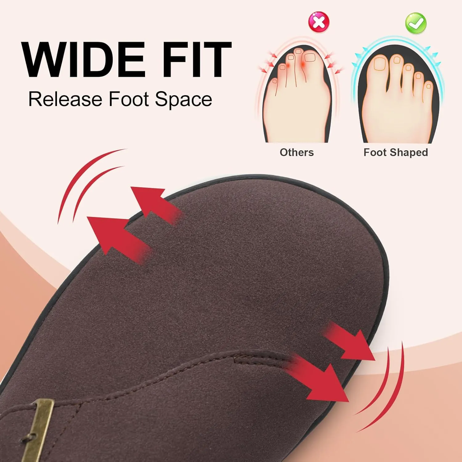 LeIsfIt Womens Wide Clogs Adjustable Diabetic Mules Slip on Clog Slippers for Swollen Edema Feet Wide Width Mules Potato Shoes