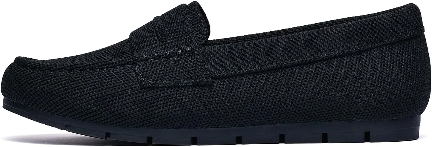 Loafers for Women Comfortable Dressy Casual Work Flats Lightweight & Breathable Slip On Walking Shoes Knit