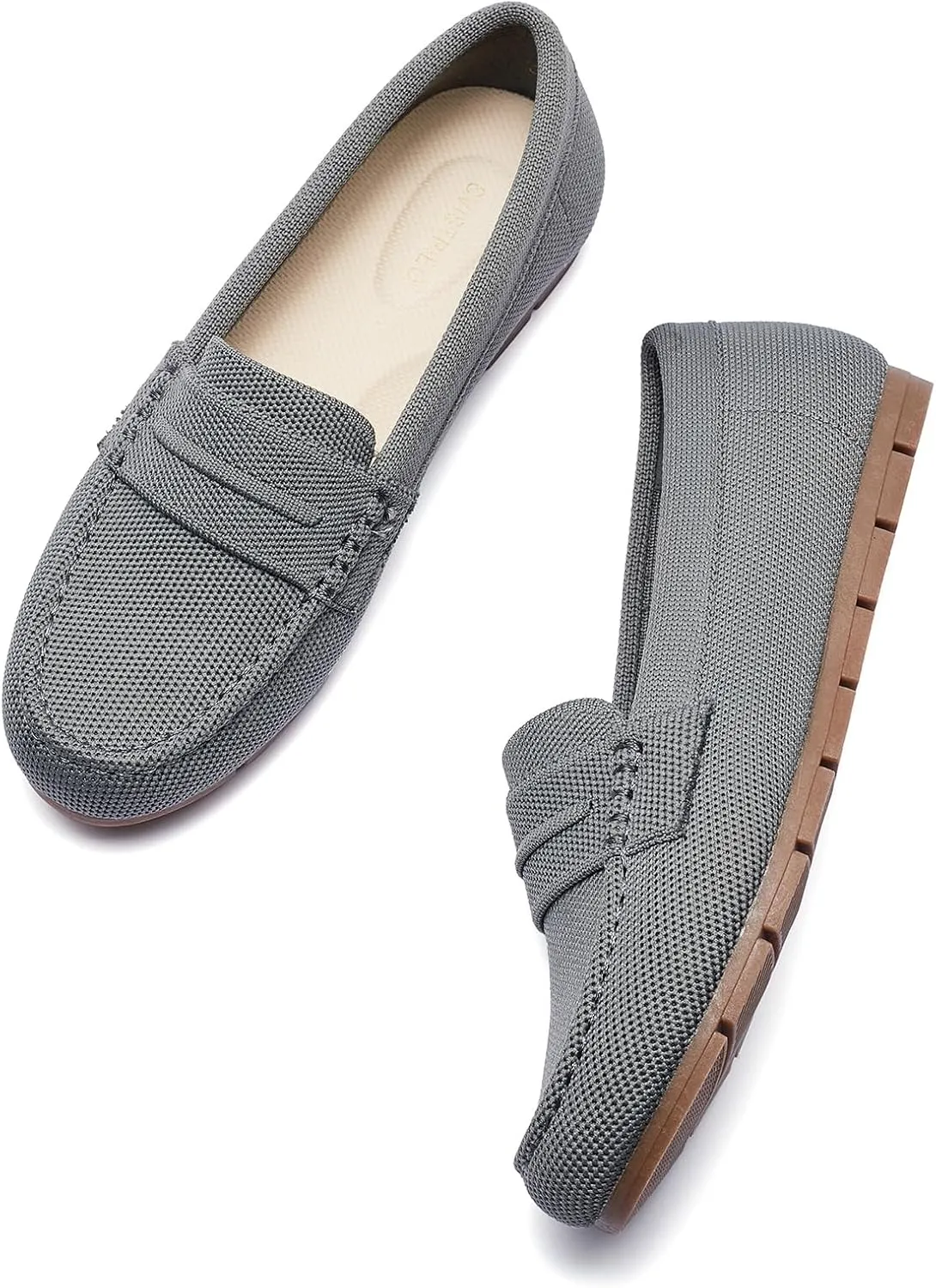 Loafers for Women Comfortable Dressy Casual Work Flats Lightweight & Breathable Slip On Walking Shoes Knit