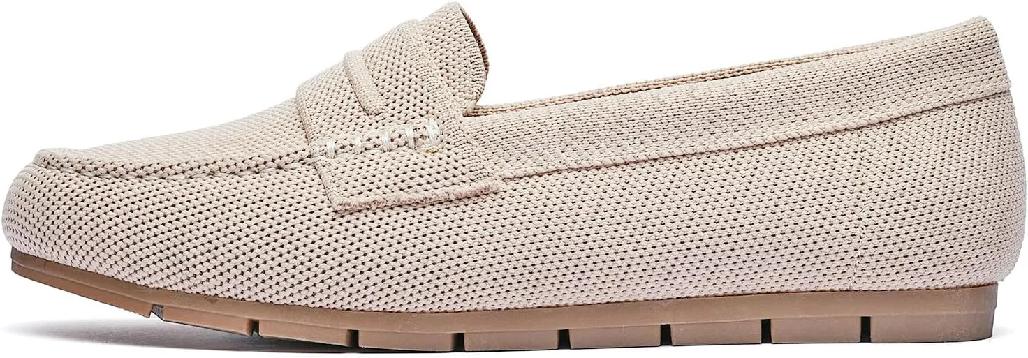 Loafers for Women Comfortable Dressy Casual Work Flats Lightweight & Breathable Slip On Walking Shoes Knit