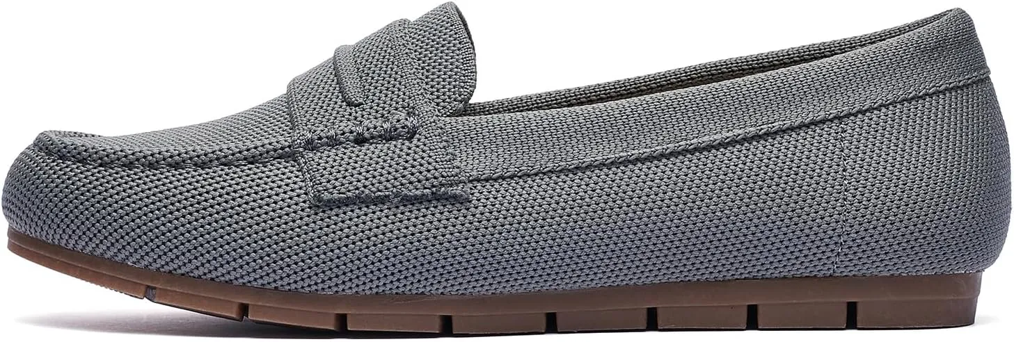 Loafers for Women Comfortable Dressy Casual Work Flats Lightweight & Breathable Slip On Walking Shoes Knit