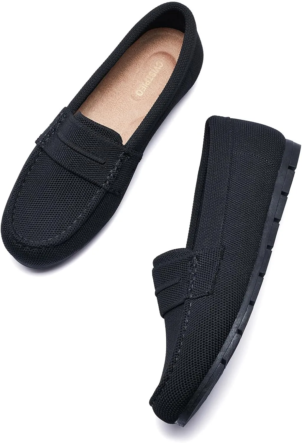 Loafers for Women Comfortable Dressy Casual Work Flats Lightweight & Breathable Slip On Walking Shoes Knit