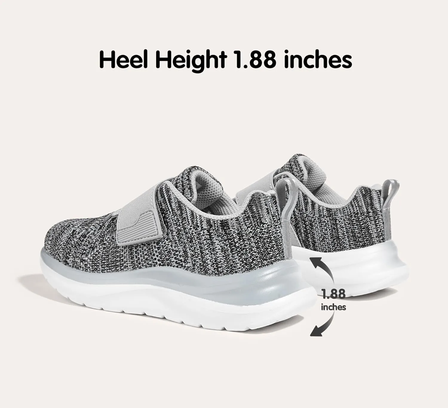 LUCKY STEP Boys Girls Tennis Shoes Kids Unisex Walking Running School Athletic Hook and Loops Strap Breathable for Toddler/Little Kid/Big Kid