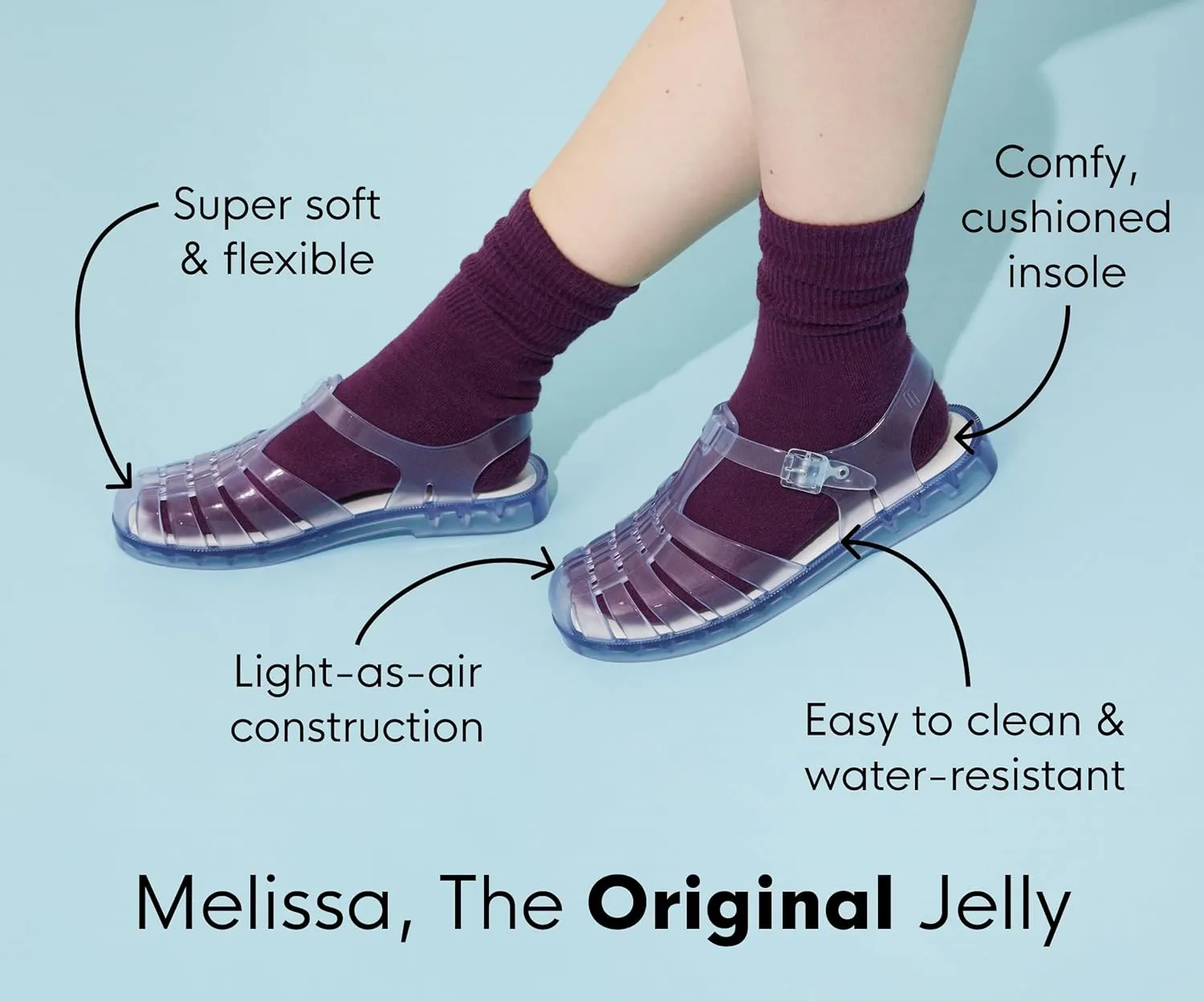 Melissa Posh Slip-On Platform Jelly Heels for Women