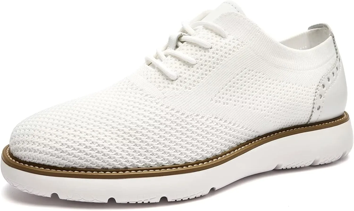Men's Casual Sneakers Dress Shoes - Comfort Dress Sneakers Mesh Knit Lightweight Breathable Formal Oxford Business Shoes