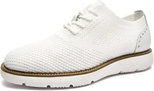 Men's Casual Sneakers Dress Shoes - Comfort Dress Sneakers Mesh Knit Lightweight Breathable Formal Oxford Business Shoes