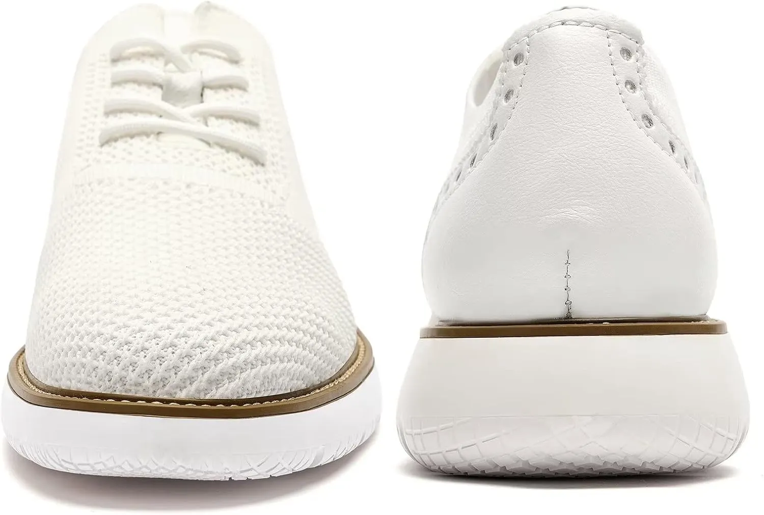 Men's Casual Sneakers Dress Shoes - Comfort Dress Sneakers Mesh Knit Lightweight Breathable Formal Oxford Business Shoes