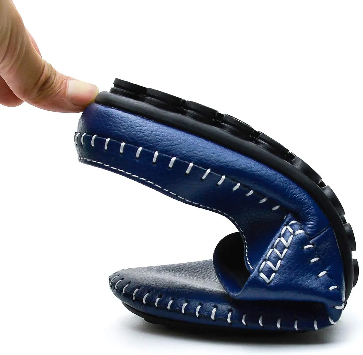 Men's Classic Leather Slippers Office Casual House Slip On Backless Loafers