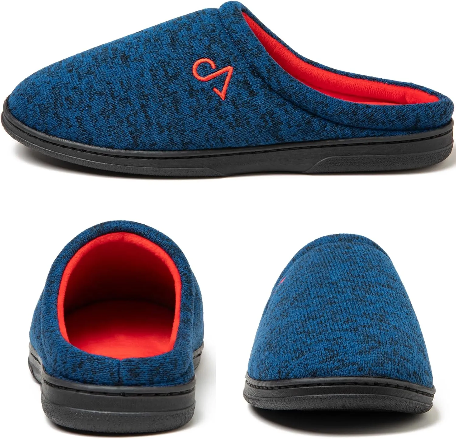 Men's Cozy House Slippers Indoor Shoes Memory Foam Insoles & Rubber Soles
