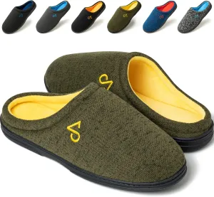 Men's Cozy House Slippers Indoor Shoes Memory Foam Insoles & Rubber Soles