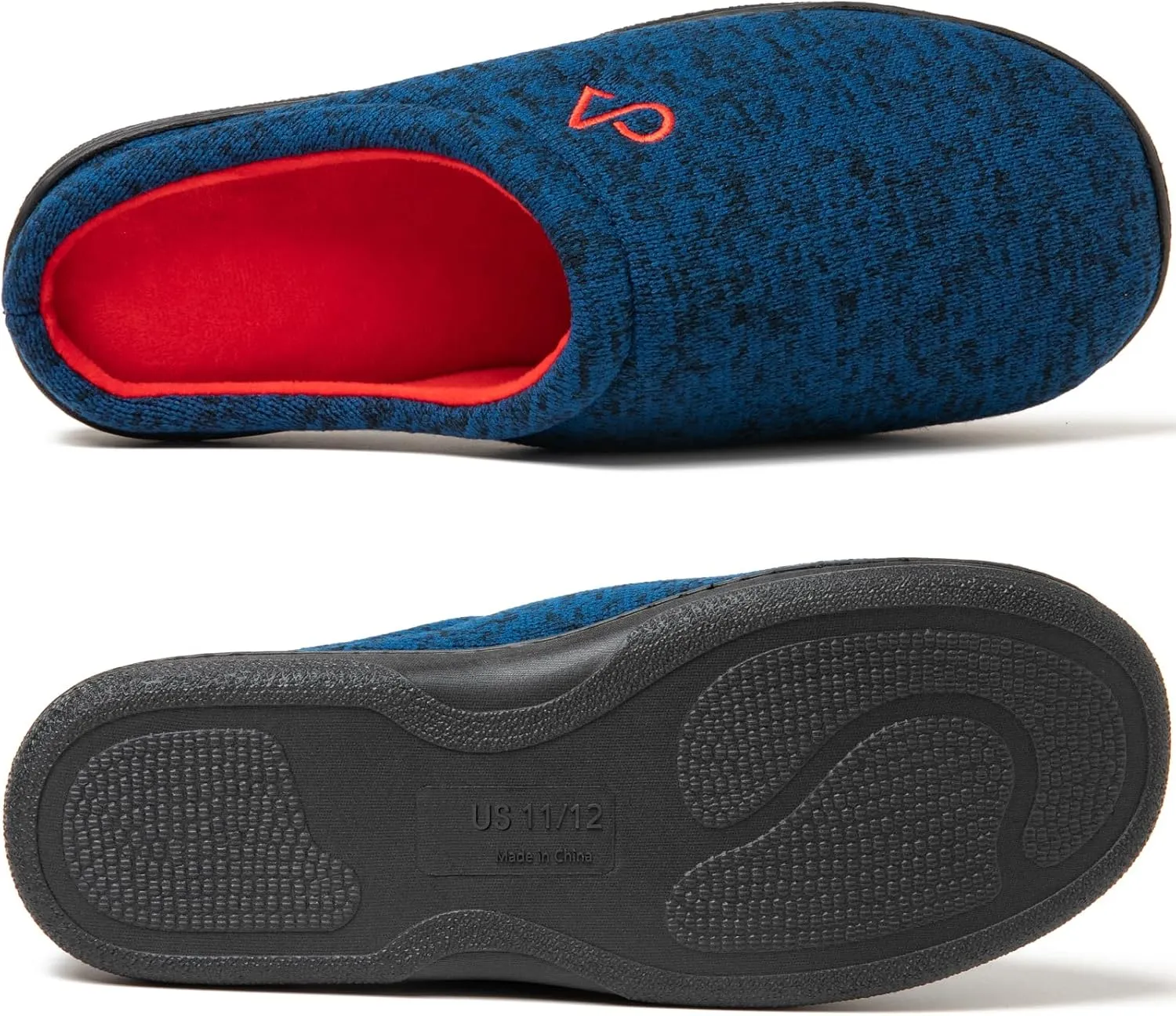 Men's Cozy House Slippers Indoor Shoes Memory Foam Insoles & Rubber Soles
