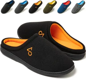 Men's Cozy House Slippers Indoor Shoes Memory Foam Insoles & Rubber Soles