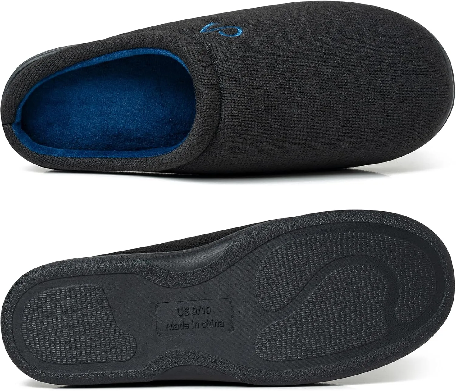 Men's Cozy House Slippers Indoor Shoes Memory Foam Insoles & Rubber Soles