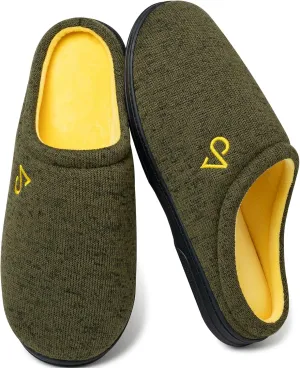 Men's Cozy House Slippers Indoor Shoes Memory Foam Insoles & Rubber Soles