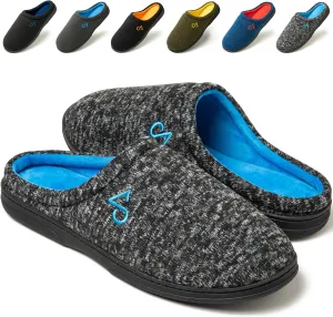 Men's Cozy House Slippers Indoor Shoes Memory Foam Insoles & Rubber Soles