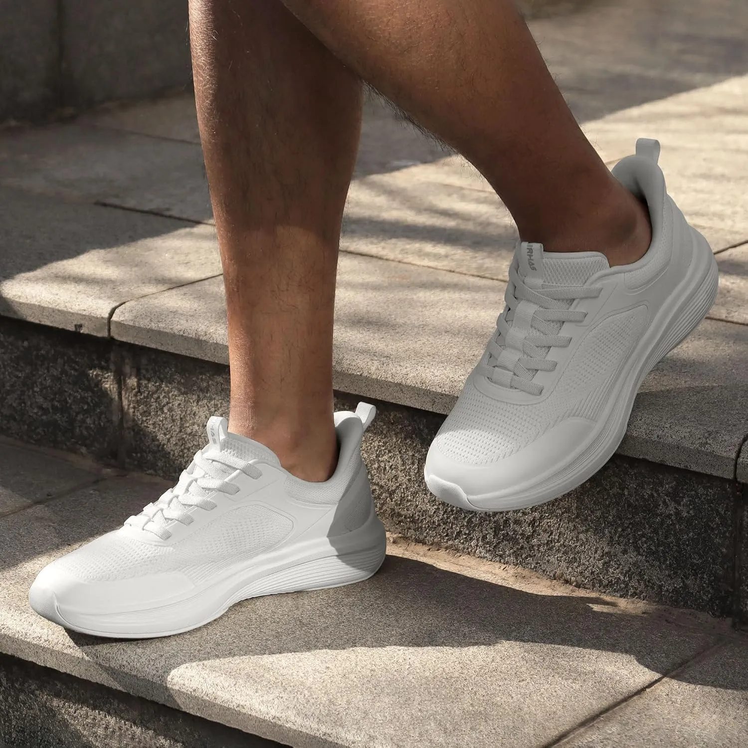 Men's Hands Free Slip On Walking Shoes Comfortable Breathable Casual Shoes for Men Knit Tennis Sneaker