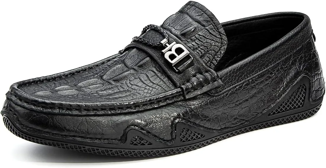 Men's Loafer Premium Genuine Leather Shoes Casual Slip on Shoes Breathable Driving Shoes