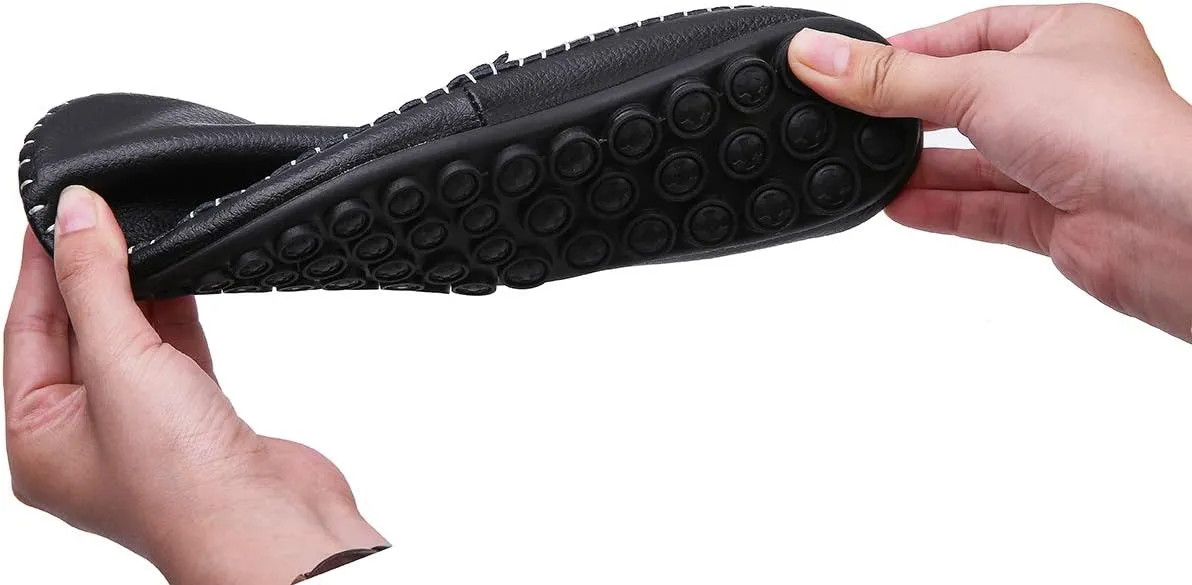 Mens Mules Clog Slippers Breathable Punching Genuine Leather Slip on Casual Backless Loafer Shoes