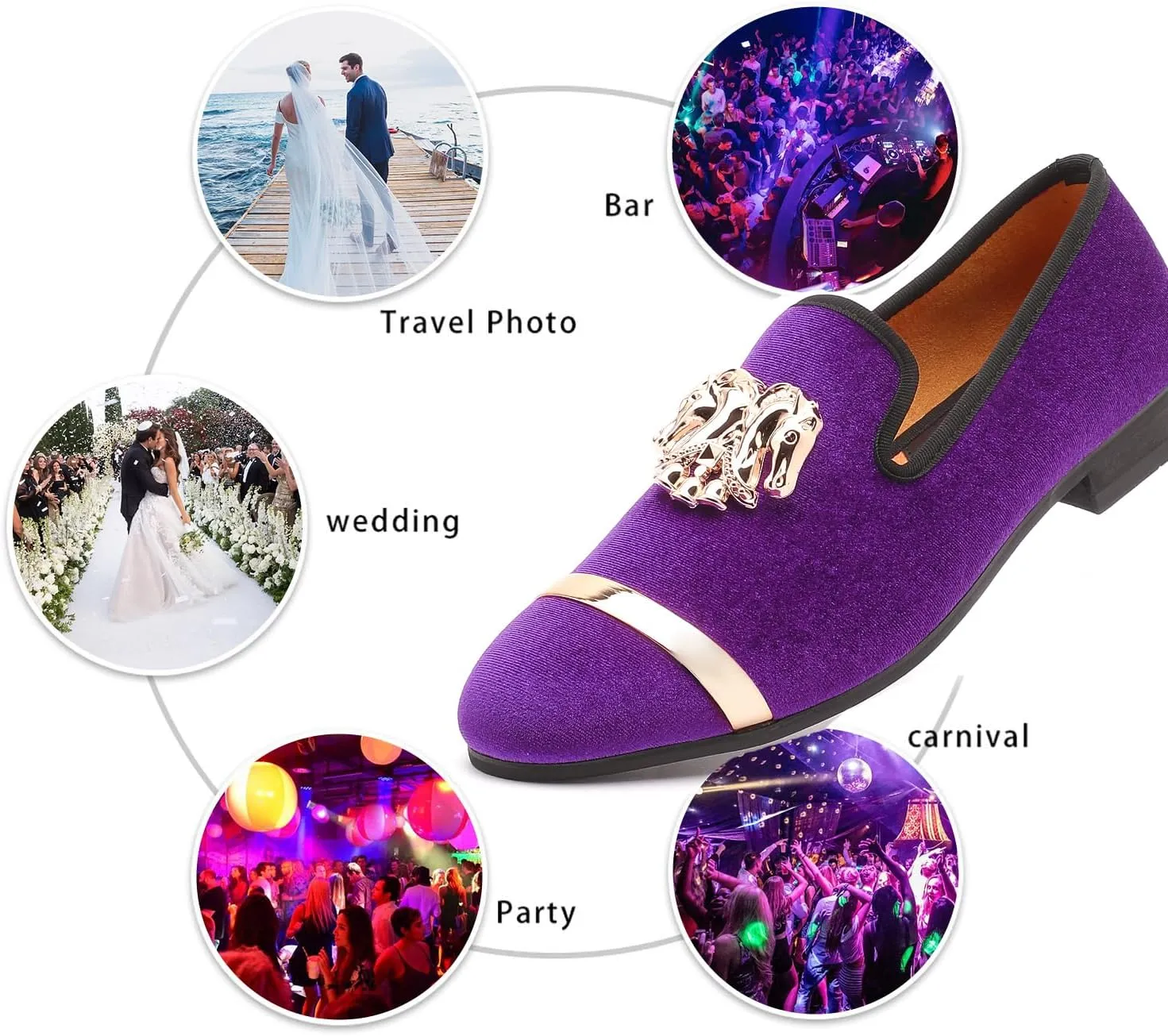 Mens Rhinestone Loafers Velvet Tuxedo Dress Shoes with Gold Plate Smoking Slippers Slip-On Penny Party Wedding Casual Shoes