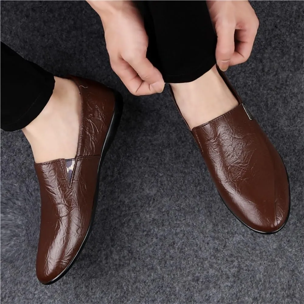 Mens Slip Resistant Loafers Shoes Breathable Slip On Comfortable Driving Style for Casual Events Business Outdoors Wedding
