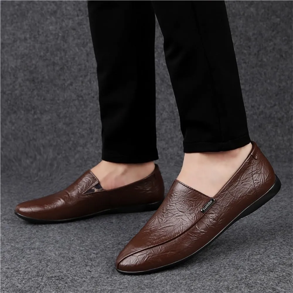 Mens Slip Resistant Loafers Shoes Breathable Slip On Comfortable Driving Style for Casual Events Business Outdoors Wedding