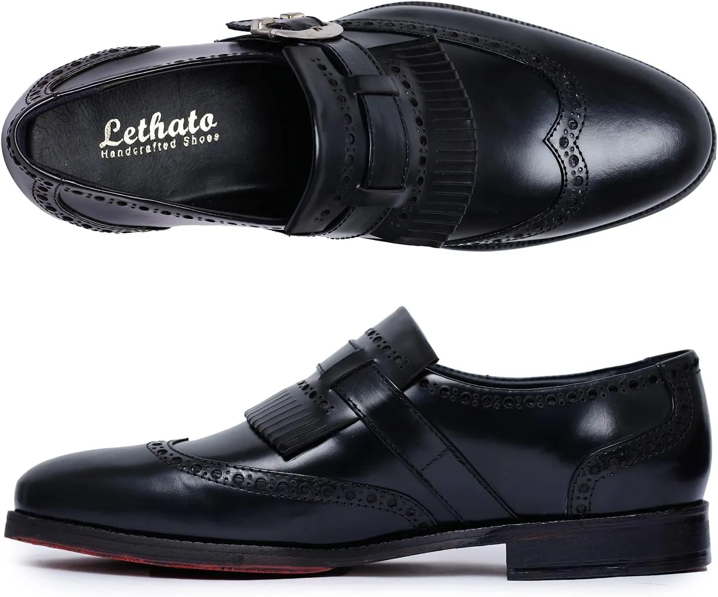 Men's Wingtip Brogue Kiltie Monk Strap Loafer Dress Shoes